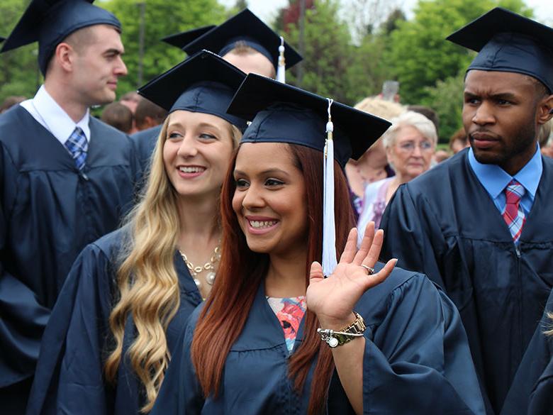 Students getting ready to graduate